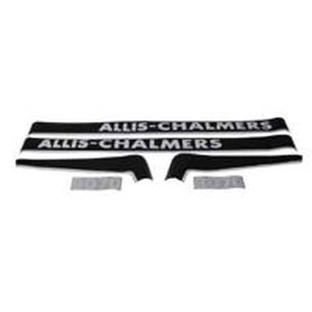 Aftermarket R4645 Decal Set, Black And White, Hood Only, Fits Allis-Chalmers Model 8070 R4645-RIL